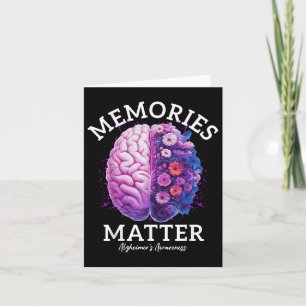 Heimers Awareness Memories Brain Flowers Card