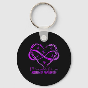 Heimer's Awareness Purple Ribbon Dementia Mum Dad Key Ring