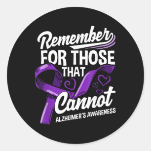 Heimers Awareness Purple Ribbon Supporter Heimers Classic Round Sticker