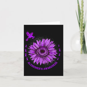 Heimers Awareness Ribbon Purple Sunflower Ribbon H Card