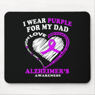 Heimers Awareness Shirt - I Wear Purple For My Dad Mouse Mat