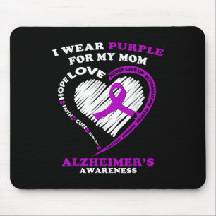 Heimers Awareness Shirt - I Wear Purple For My Mum Mouse Mat