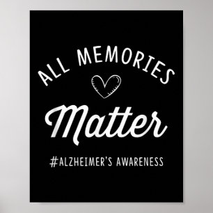Heimers Awareness Tee Purple Memories Poster