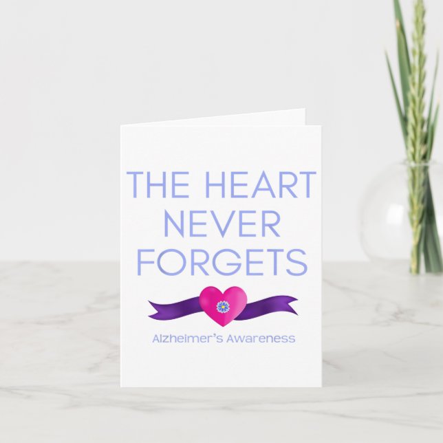 Heimers Awareness The Heart Never Forgets Support  Card (Front)