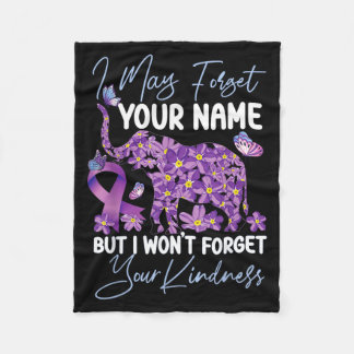 Heimers Dementia Awareness Support Elephant May Fleece Blanket