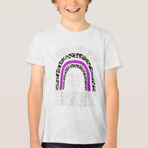 Heimers I Wear Purple For Heimers Awareness Rainbo Tri-Blend Shirt