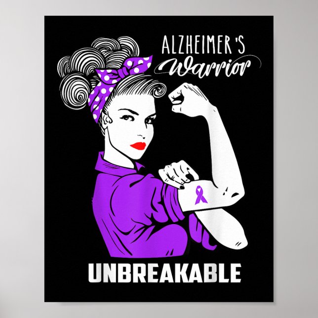 Heimers Warrior Unbreakable Shirt Heimers Awarenes Poster (Front)