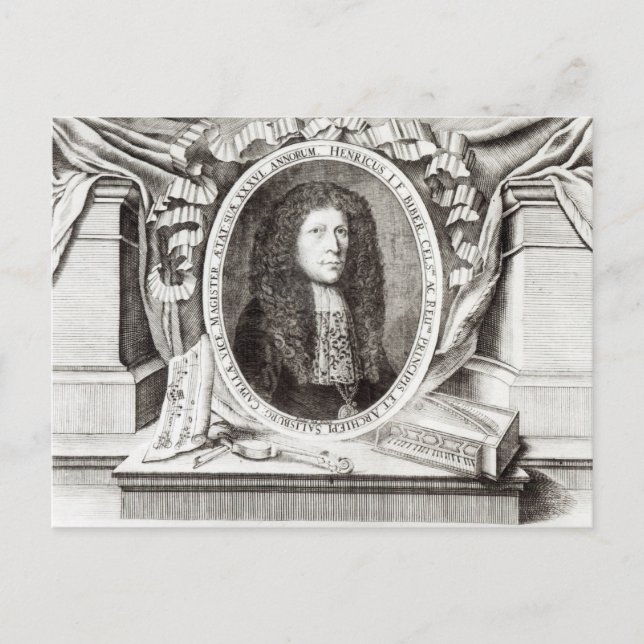 Heinrich Ignaz Franz von Biber Postcard (Front)