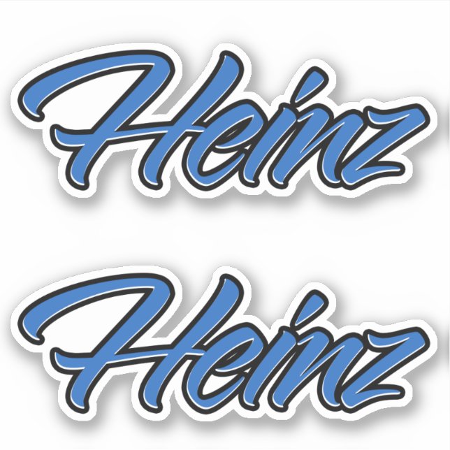 Heinz Name blue Sticker Sticker Stickerset (Front)