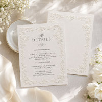 Heirloom Embossed Style Wedding Details