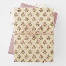 Heirloom Florals - Dusty Mauve Pink & Soft Yellow