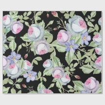 Heirloom florals pastel roses black