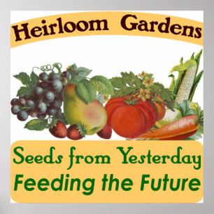 Heirloom Gardens Seed Saver Saying Poster