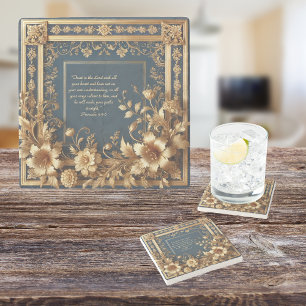 - Heirloom Grace Bible Verse Ceramic Tile Stone Coaster