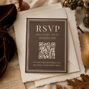 Heirloom Harvest QR Code Wedding RSVP Card