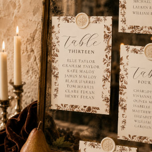 Heirloom Harvest Wedding Seating Chart Table Card