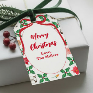 Heirloom Holly Personalised Custom Christmas Gift Tags