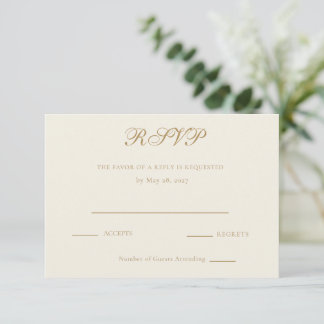 Heirloom Ivory & Antique Gold Wedding Response