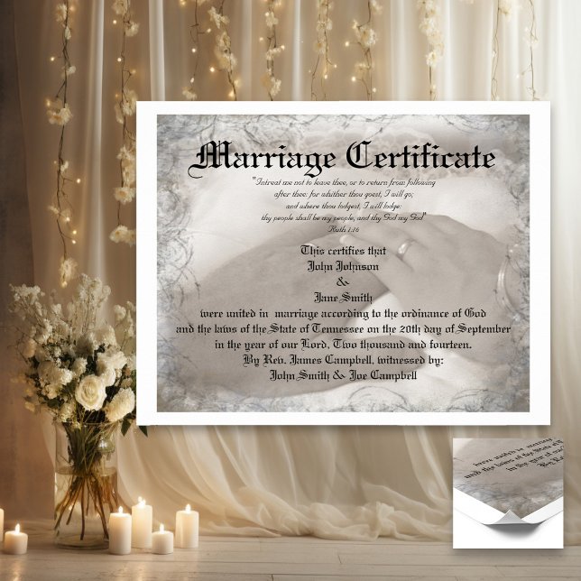 Heirloom Marriage Certificate Poster (Creator Uploaded)