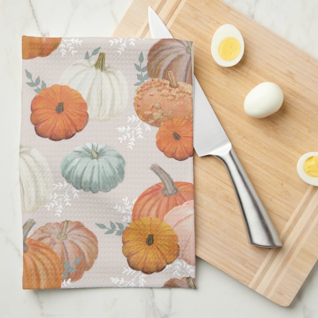 Heirloom Pumpkins Tea Towel (Quarter Fold)