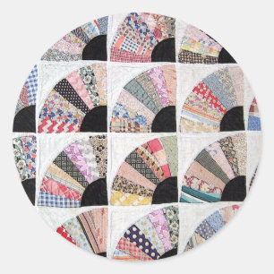 Heirloom Quilt Sticker! Classic Round Sticker