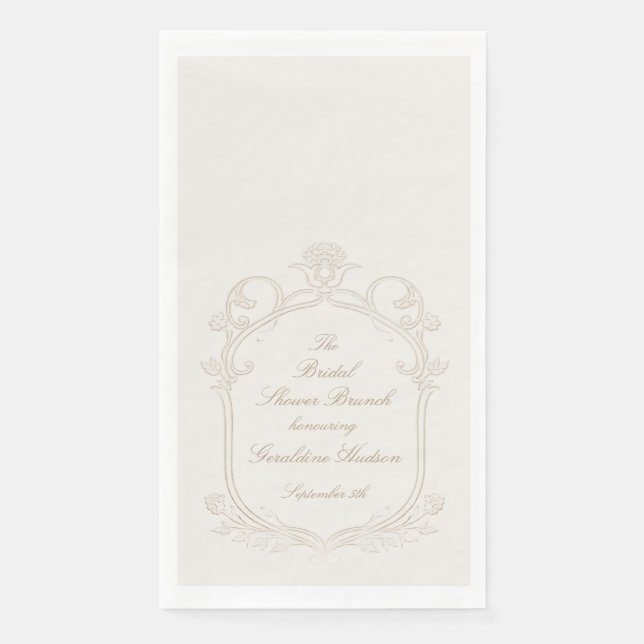 Heirloom Rococo Bridal Shower Brunch Napkin (Front)