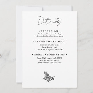 Heirloom Southern Oak Wedding Invitation