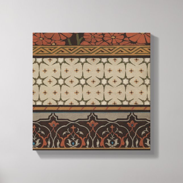 Heirloom Textile with Decorative Patterns Canvas Print (Front)