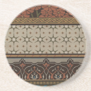 Heirloom Textile with Decorative Patterns Coaster