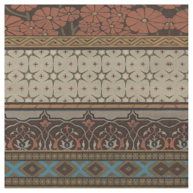 Heirloom Textile with Decorative Patterns Fabric (Close Up)