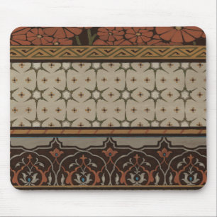Heirloom Textile with Decorative Patterns Mouse Mat