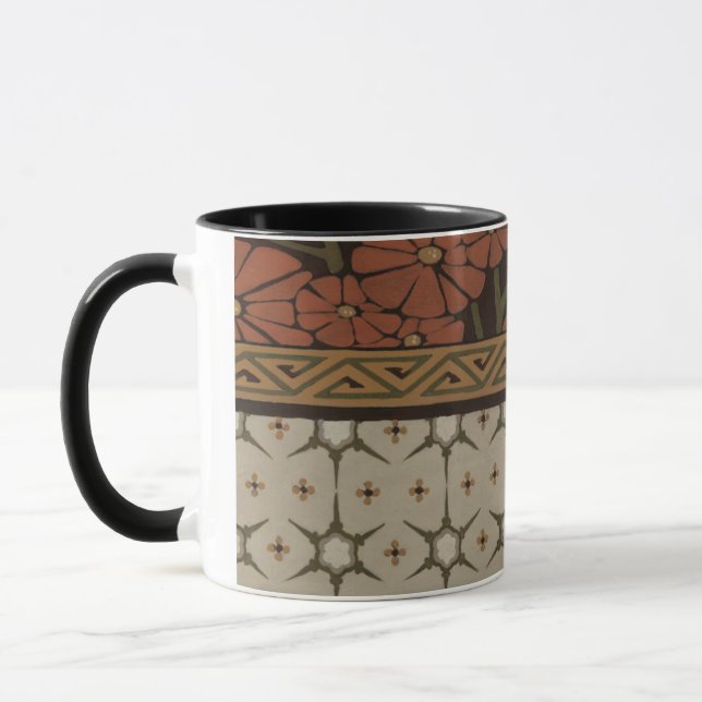 Heirloom Textile with Decorative Patterns Mug (Left)
