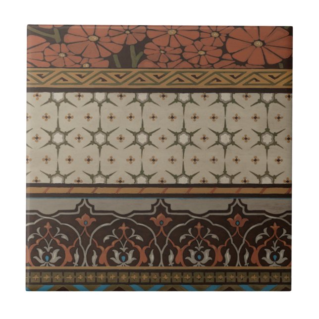 Heirloom Textile with Decorative Patterns Tile (Front)