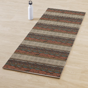 Heirloom Textile with Decorative Patterns Yoga Mat