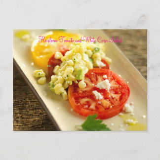 Heirloom Tomato and White Corn Salad Postcard