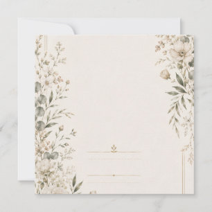 Heirloom Wedding Invitation with Refined Botanical