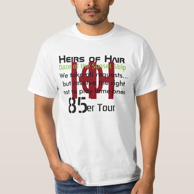 Heirs of Hair official Sunset Strip Concert T T-Shirt (Front)