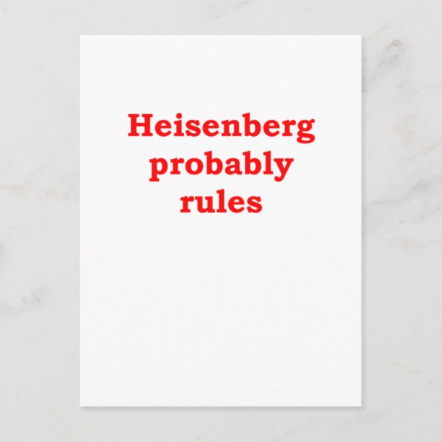 HEISENBERG.png Postcard (Front)