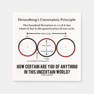 Heisenberg's Uncertainty Principle Physics Humour Napkin