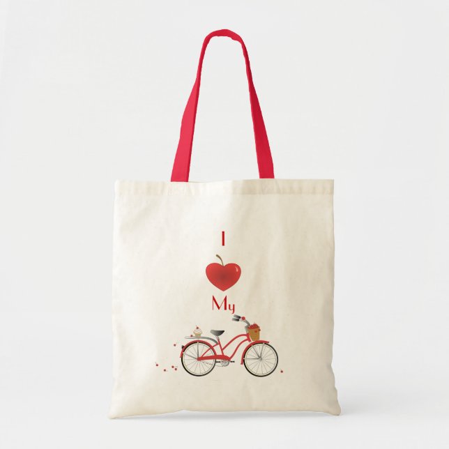 Heitres KirschFahrrad Tote Bag (Front)