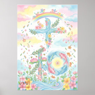 Heiwa: Elegant Calligraphy "Peace" Art Poster