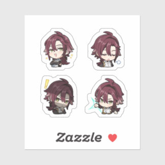 Heizou Genshin Impact 4 Pack Sticker Sheet