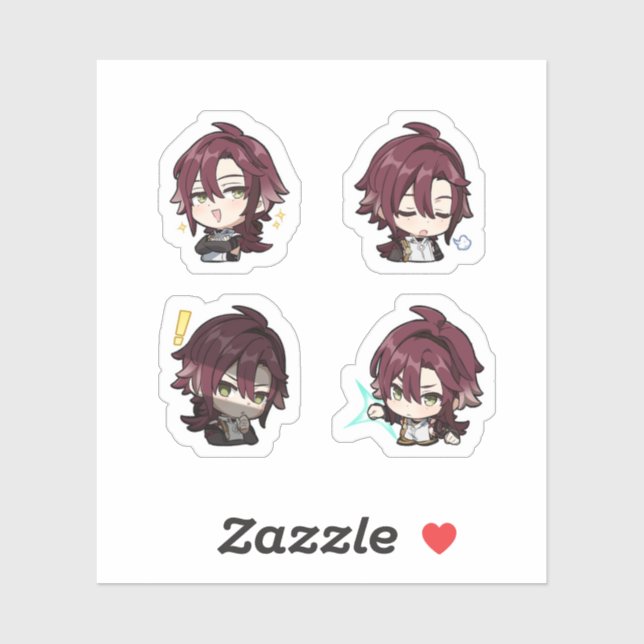 Heizou Genshin Impact 4 Pack Sticker Sheet (Sheet)