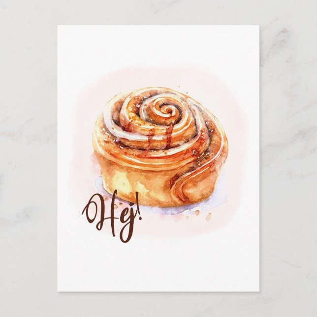 Hej! Kanelbullar Fika Postcard (Front)