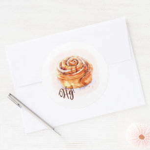 Hej! Kanelbullar Fika Sticker