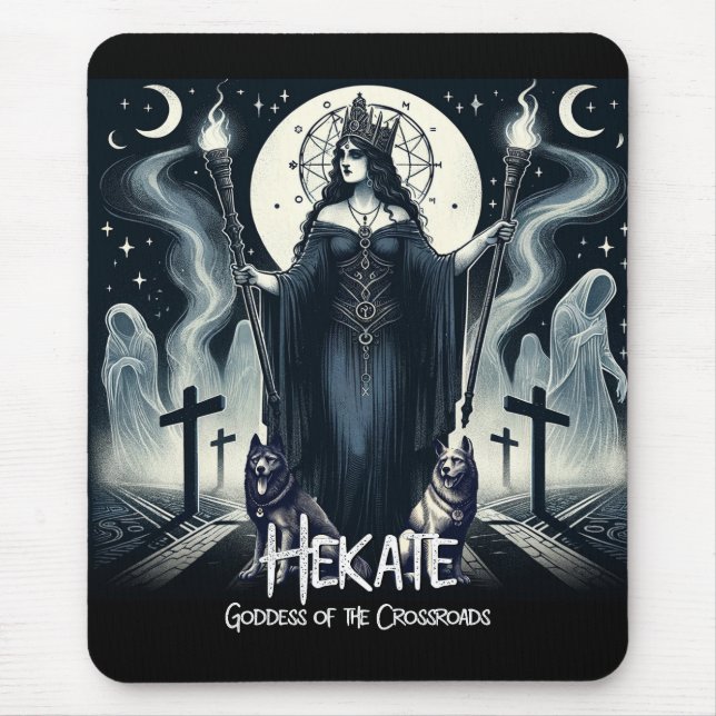 Hekate Goddess of the Crossroads Ghostly Spirits Mouse Mat (Front)