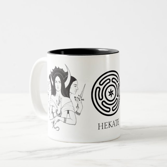 Hekate Witchcraft Two-Tone Coffee Mug (Front Left)