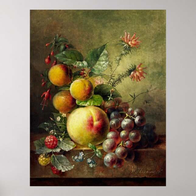 Hekking's Still Life of a Fruit Poster (Front)