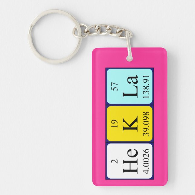 Hekla periodic table name keyring (Front)