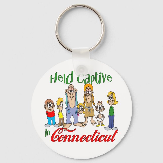 Held Captive in Connecticut Key Ring (Front)
